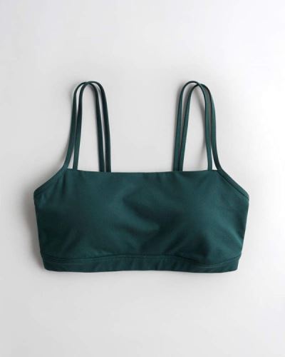 Sportlette Gilly Hicks Go Recharge Square-Neck Hollister Mujer - Verdes - TKROL-8794